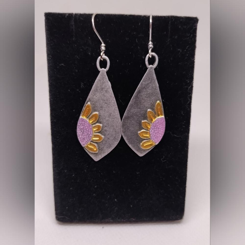 Vintage Earrings Sun Women's Dangle New f82